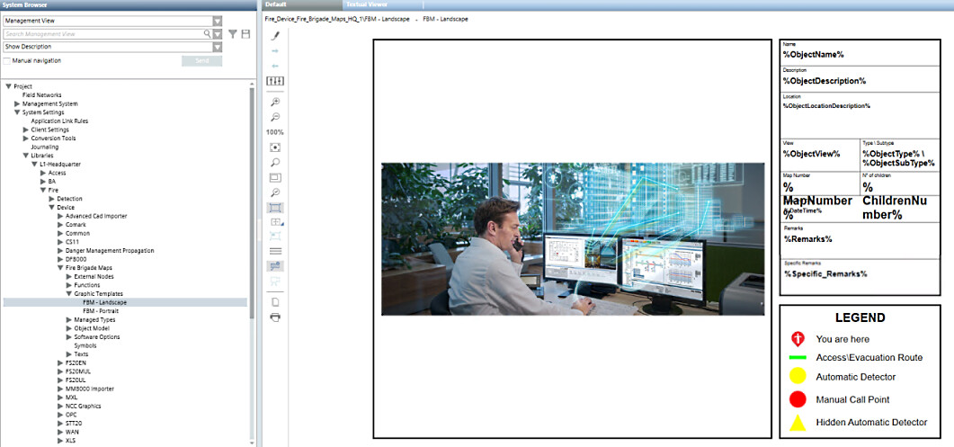 Fire Brigade Map – Landscape Graphic Template